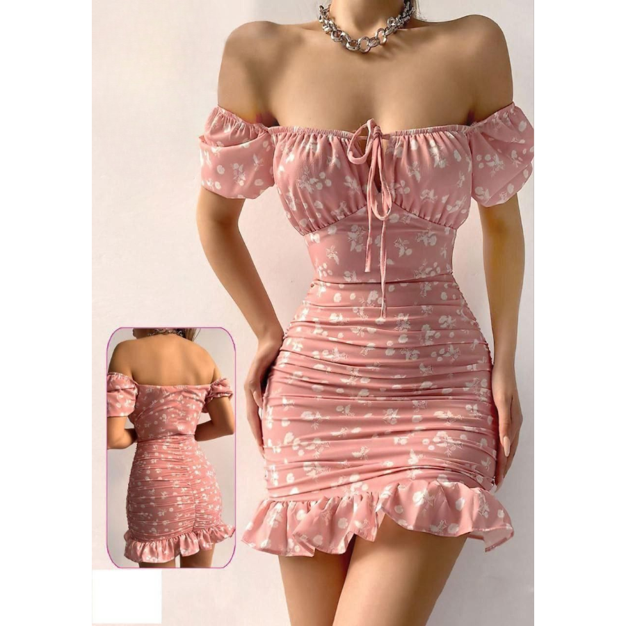 قميص نوم قطن مشجر – تصميم أنثوي مريح بخامة طبيعية عالية الجودة