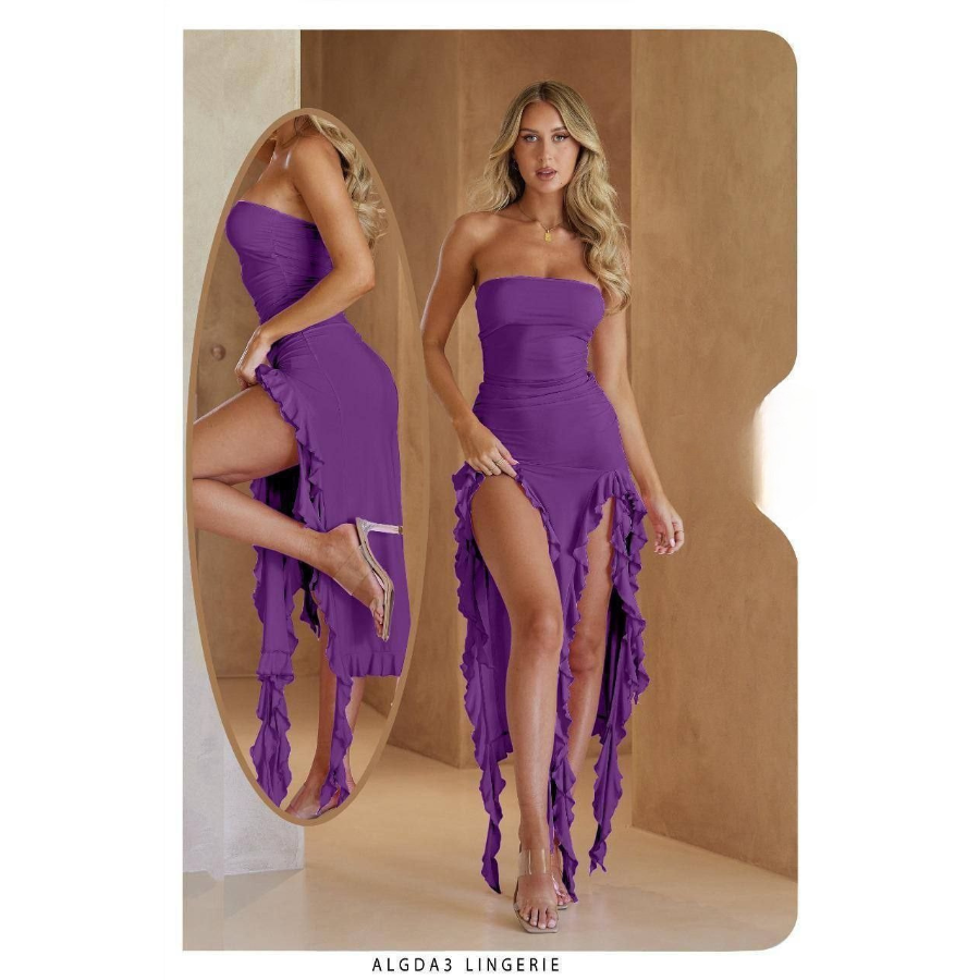 قميص نوم طويل – تصميم أنثوي أنيق بخامة ناعمة ومريحة