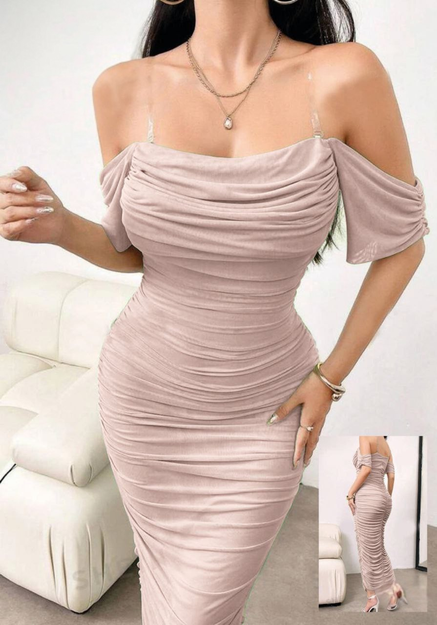 قميص نوم تل بكشكشة جانبية – تصميم أنثوي مناسب للسهرات