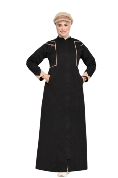 دريس كاجوال محتشم للمحجبات – خامة جبردين ليكرا وتر بروف عالية الجودة – تصميم أنيق وطويل للمناسبات اليومية